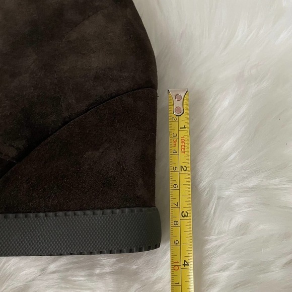 See by Chloe Boots Womens EU 36 US 6 Brown Black Suede Ankle Wedge Booties Shoes - Picture 13 of 15